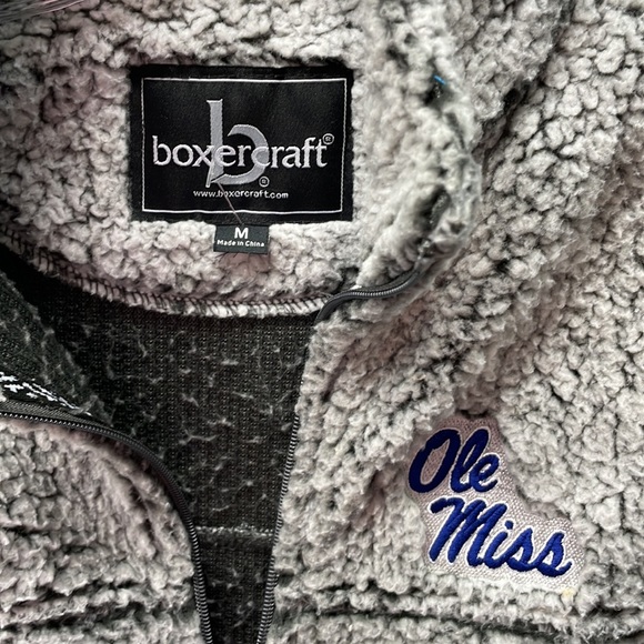 Boxercraft OLD MISS faux fur zip front vest ladies sz M - Picture 3 of 5